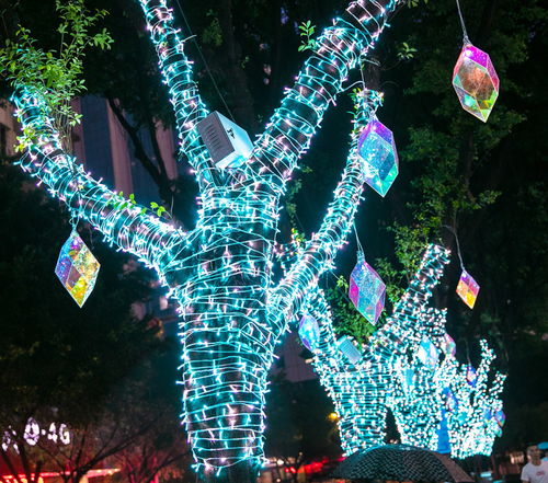 光影交錯(cuò)中的清涼夏夜 夏季夜經(jīng)濟(jì)與氛圍投影燈點(diǎn)亮城市夜景